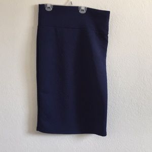 Navy pencil skirt